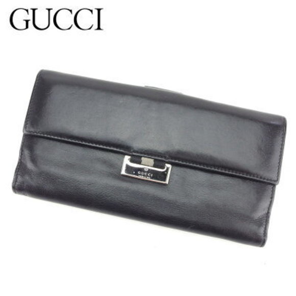 Gucci Wallet Sherry black beige leather - Picture 1 of 6